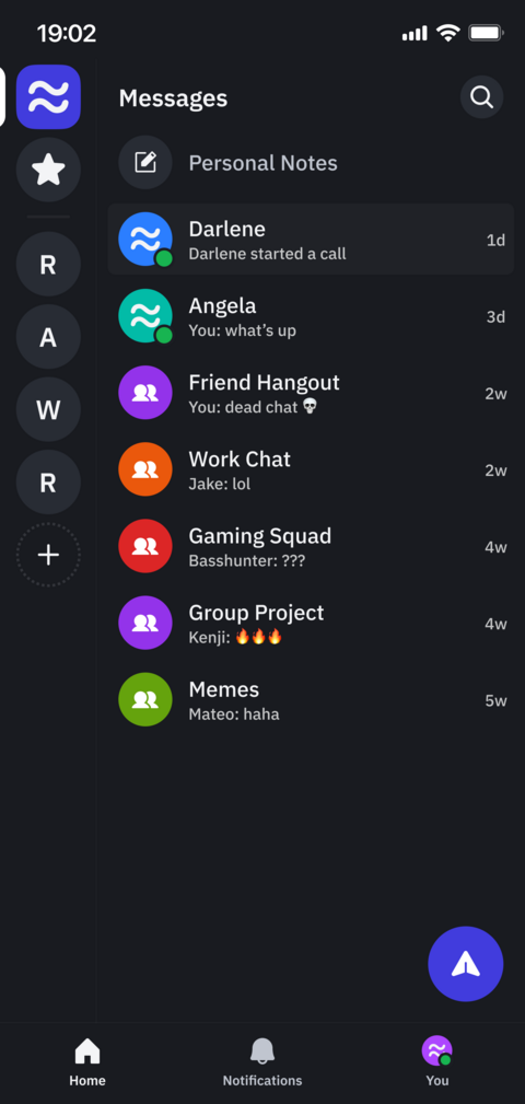 Parallax Fluxer mobile interface